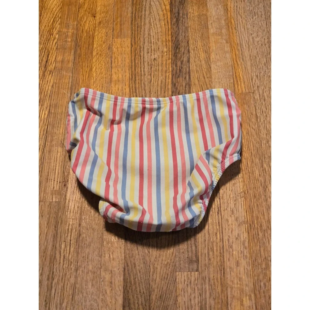 Rise Little Earthling Baby  6-12M Multi Color Stripe Recycled Swim Bottoms